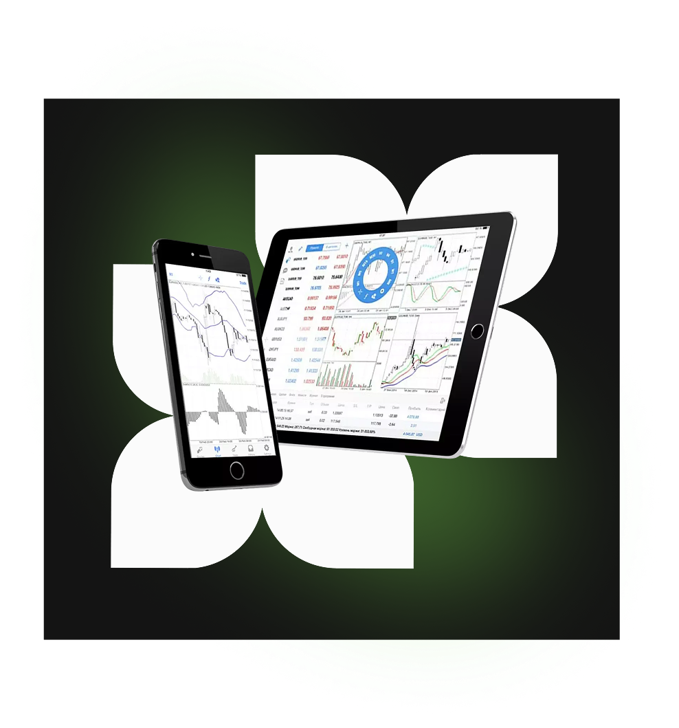 Dispositivos m?viles y tablet con una plataforma de trading